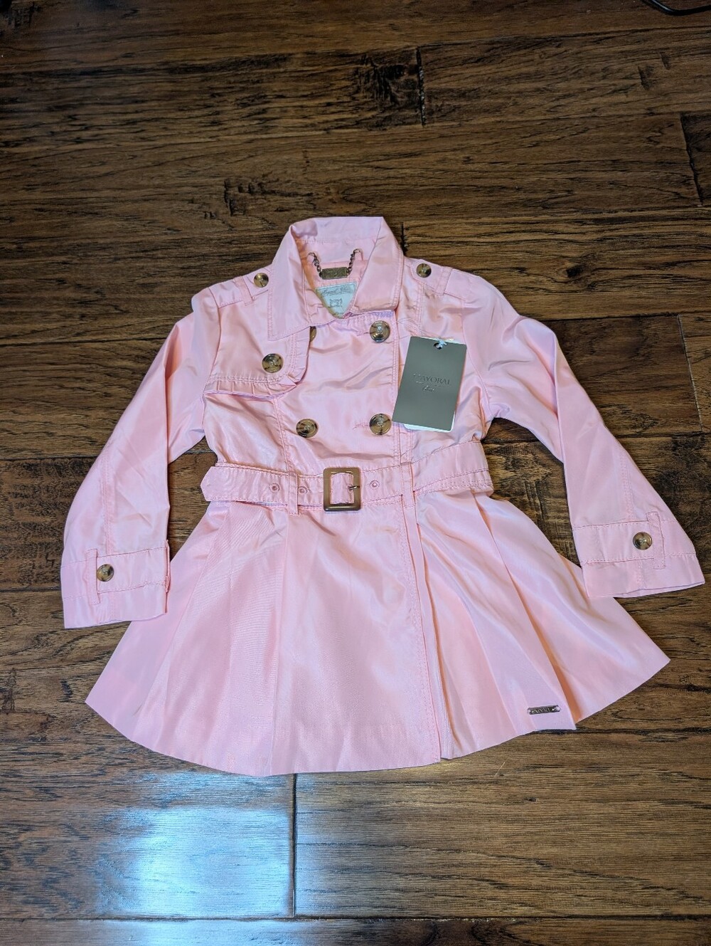 Mayoral Chic Pink Trench Coat Jacket Size 3 NWT